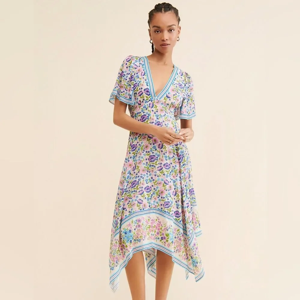 Spell & The Gypsy Women's Impala Lily Handkerchief Boho Midi Dress Size Small - Picture 3 of 13